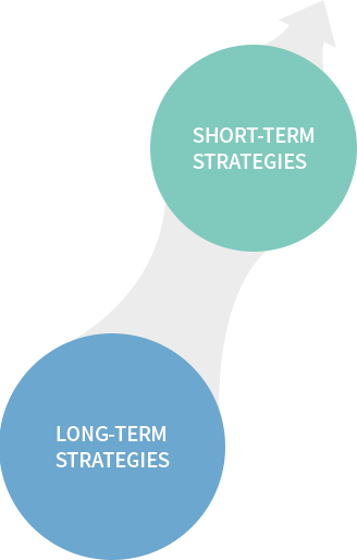 Short-term strategies, Long-term strategies